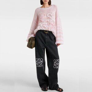 Loewe Anagram wool-blend sweater in pink